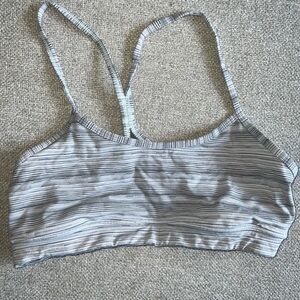Striped Gray Lulu Flow Y bra